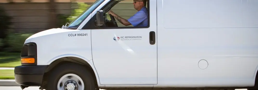 KIC Refrigeration service vehicle serving Kasson area